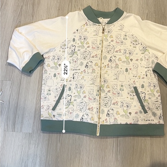 Disney Animator Baby Princess graphic sketch bomber zip-up jacket - 2XL - Picture 9 of 10